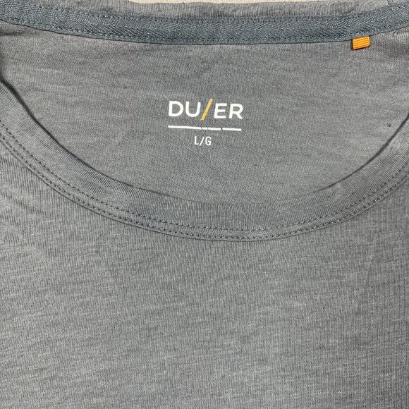 DUER Shirt Mens Large Gray Short Sleeve Crewneck Tee Tencel Lyocell Performance - Picture 2 of 8